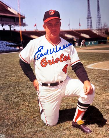 Earl Weaver signed Baltimore Orioles MLB 8x10 Photo imperfect- COA (HOF/Coach)
