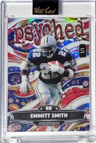 Emmitt Smith 2026 Wild Card Psyched America 250 Allmanation Card 1/1 #AP-ES