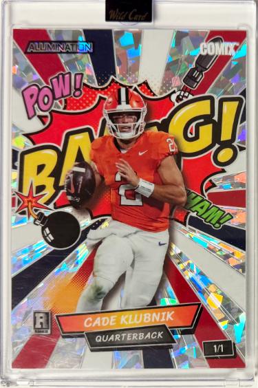 Cade Klubnik 2026 Wild Card Comix Alumination BANG! Jumbo Rookie 4x6 Card 1/1 #CBM-CK/Clemson/Jets/Encased/Factory Sealed