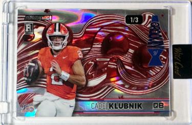 Cade Klubnik 2026 Wild Card Alumination Groovin' America 250 Rookie Card /3 #AG-CK/Clemson/Encased/Factory Sealed