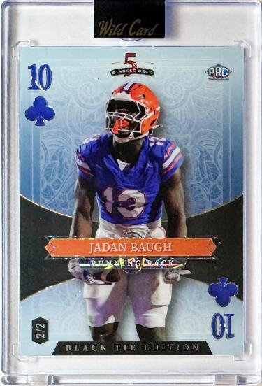 Jadan Baugh 2026 Wild Card 5 Card Draw Black Tie Ten of Clubs Rookie Card /2 #SDPC-JBN/Florida/Encased/Factory Sealed