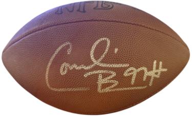 Carl Banks signed NFL Wilson Rep Football #97- COA (New York Giants)