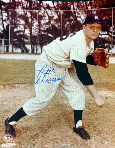 Ryne Duren signed New York Yankees MLB 8x10 Photo minor dings- COA (1958 WS Champ)