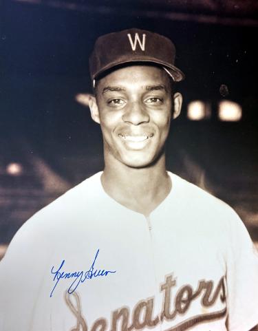 Lenny Green signed Washington Senators MLB 8x10 Photo imperfect- COA/Ticket