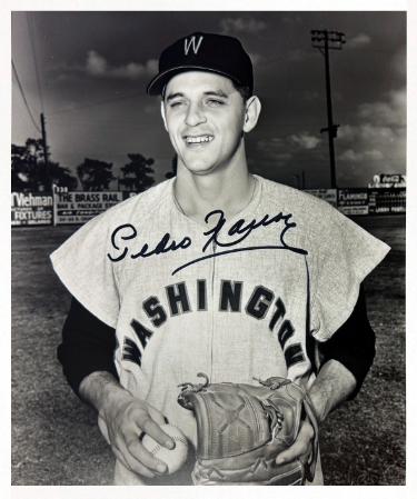 Pedro Ramos signed Washington Senators Vintage B&W 8x10 Photo COA (1959 All-Star)