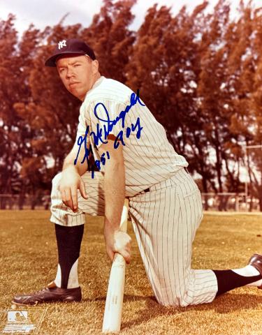 Gil McDougald signed New York Yankees MLB 8x10 Photo 1951 AL ROY minor dings- COA