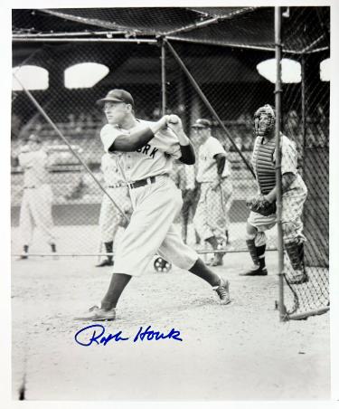 Ralph Houk signed New York Yankees 8x10 Photo imperfect- COA -'61 & '62 WS Champ