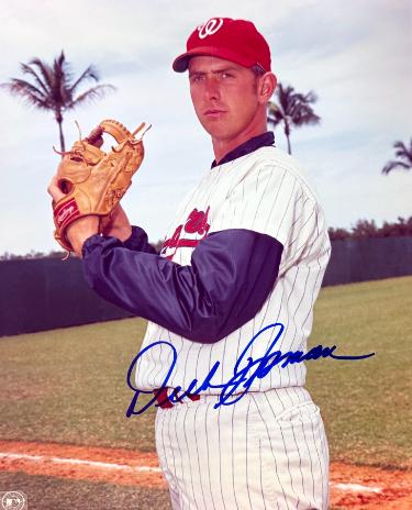 Dick Bosman signed Washington Senators MLB Licensed 8x10 Photo- COA 1974 No Hit
