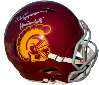 OJ/O.J. Simpson signed USC Trojans Riddell FS Rep Speed Helmet w/ Heisman 68- JSA Witnessed