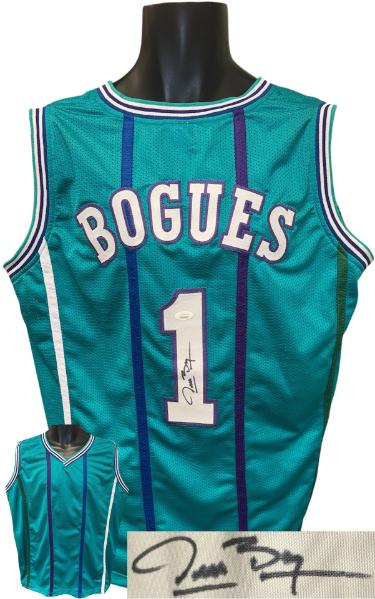 Muggsy Bogues signed Charlotte TB Custom Stitched Pro Basketball Jersey XL- JSA Witnessed