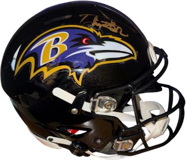 Derrick Henry signed Baltimore Ravens Riddell NFL SpeedFlex Full Size Authentic Helmet #22- Beckett Witnessed