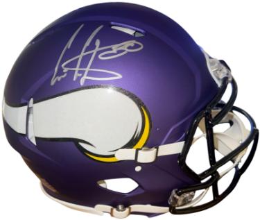 Cris/Chris Carter signed Minnesota Vikings Riddell NFL Full Size Speed Authentic Helmet #80- Fanatics Authentic Hologram (HOF)