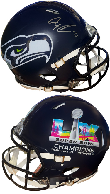 Jaxon Smith-Njigba signed Seattle Seahawks/SB LX Champions Riddell NFL Full Size Speed Authentic Helmet- Fanatics Hologram