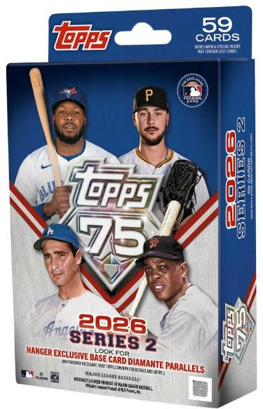 2026 Topps MLB Series 2 Trading Card Hanger Box- 59 Cards- New/Factory Sealed