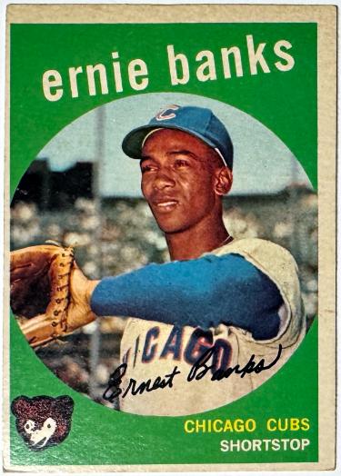 Ernie Banks 1959 Topps Baseball Card #350 VG (Chicago Cubs/HOF)