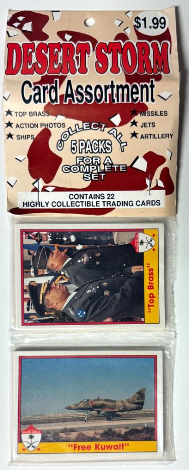 1991 Desert Storm/Shield 22 Card Assortment Hanger/Cello Factory Sealed - New