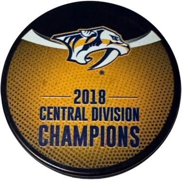 Nashville Predators 2018 Central Division Champions Official NHL Hockey Puck- New