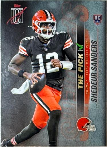 Shedeur Sanders 2025 Topps Signature Class The Pick Rookie Card #TP-8 (Cleveland Browns)