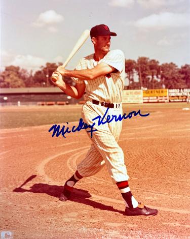 Mickey Vernon signed Washington Senators MLB 8x10 Photo minor dings- COA