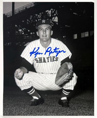 Ken Retzer signed Washington Senators Vintage 8x10 Photo imperfect- COA/Ticket