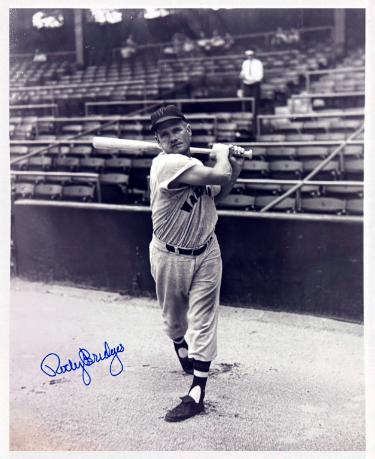 Rocky Bridges signed Washington Senators Vintage B&W 8x10 Photo imperfect- COA