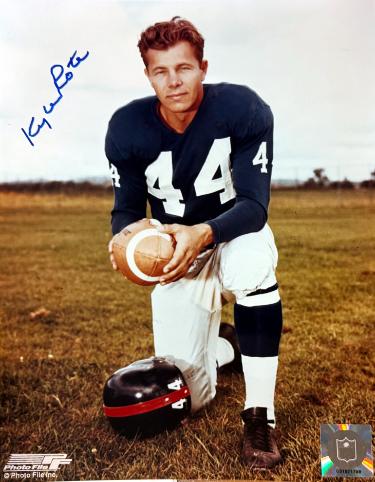Kyle Rote signed New York Giants NFL Licensed 8x10 Photo minor dings- COA/Show Ticket/SMU