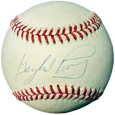 Gaylord Perry signed Official Rawlings ROAL American League Baseball imperfect- COA (San Francisco Giants/HOF/5XAS/2XCY)