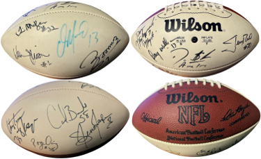 NFL Stars Multi Signed OFC Wilson NFL White Panel Football 12 Sigs � Beckett Marino/Rice/Deion Sanders/LT/Esiason
