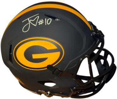 Jordan Love signed Green Bay Packers Riddell NFL FS Eclipse Speed Authentic Helmet #10 imperfect- Beckett Witnessed Hologram