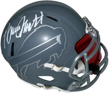 Bruce Smith signed Buffalo Bills Riddell NFL Speed Slate Mini Helmet w/ Visor- Beckett Witnessed Hologram