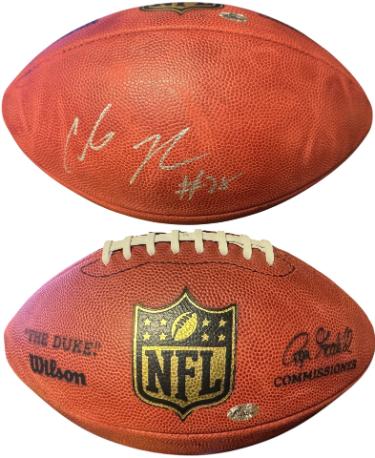 Chris Johnson signed NFL Wilson Official Duke Football #28- Famous Ink Hologram (Tennessee Titans/Arizona Cardinals)