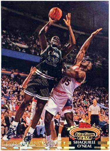 Shaquille O'Neal 1992-93 Stadium Club Members Choice Rookie Card (RC) #201 (Orlando Magic/HOF)
