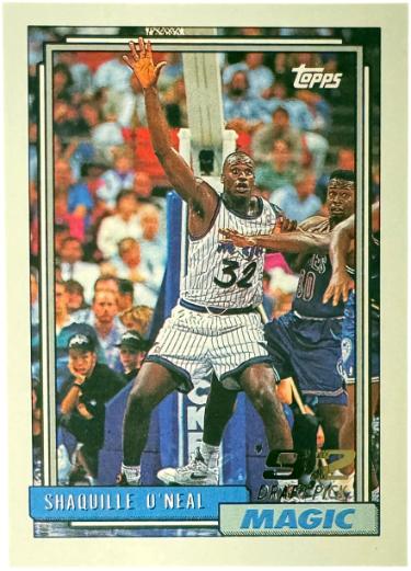 Shaquille O'Neal 1992-93 Topps Rookie Card (RC) #362 (Orlando Magic/HOF)