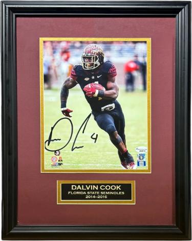 Dalvin Cook signed Florida State Seminoles NCAA Licensed 8x10 Photo #4- Sports Collectibles Sticker #02675/COA