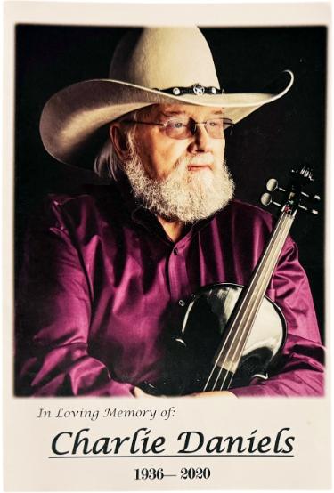 Charlie Daniels 5.5x8.5 2020 In Loving Memory/Funeral Brochure/Pamphlet- 4 Pages- NEW- Pristine/Rare