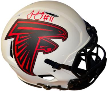 Julio Jones signed Atlanta Falcons NFL Riddell Speed Authentic Lunar Eclipse Helmet. #11- Beckett Witnessed