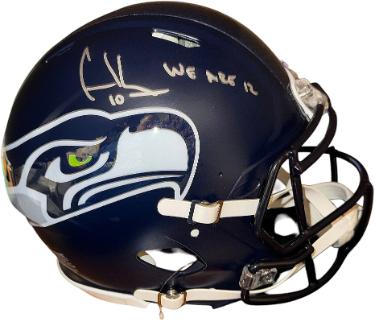 Cooper Kupp signed Seattle Seahawks NFL Riddell Speed Authentic Helmet#10 We Are 12- Fanatics Hologram (SBLVI/SBLX CHAMP)