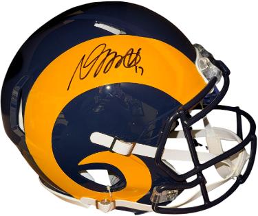Davante Adams signed Los Angeles Rams Riddell NFL TB Speed Authentic Helmet #17 imperfect- Beckett Witnessed