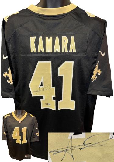 Alvin Kamara signed New Orleans Saints Black Nike On Field Jersey (Size L)- Beckett Witnessed