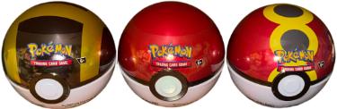 Pokemon TCG L25 PokeBall Tins 9 Booster Packs - Lot Of 3 Tins New-Factory Sealed