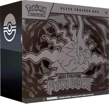 Pokemon Mega Evolution Pitch Black Elite Trainer Box 9PKS/10CPP- New/Factory Sealed