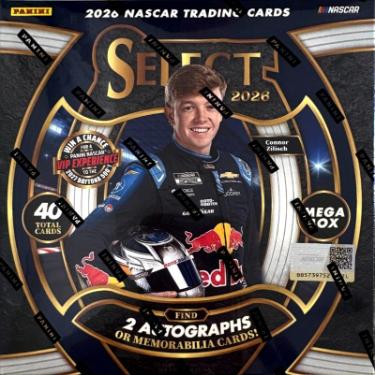 2026 Panini Select NASCAR Racing Mega Box- 10PK/4CPP/40CPB - New/Factory Sealed