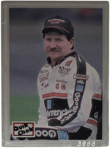 Dale Earnhardt 1993 Card Dynamics Quick Chek Metal NASCAR Card /7000 (5x Winston Cup Champ)