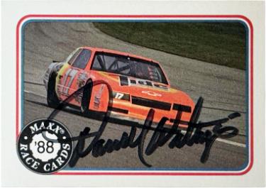 Darrell Waltrip signed 1988 Maxx Charlotte Tide Rookie On Card RC Auto #75- COA