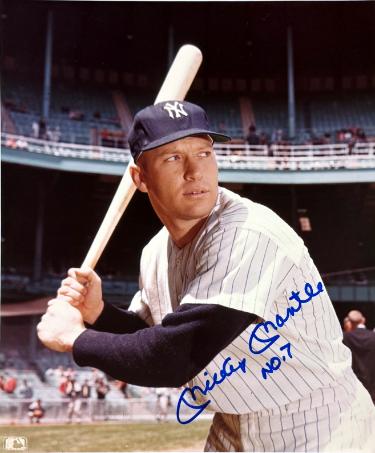 Mickey Mantle signed New York Yankees MLB 8x10 Photo w/ No. 7 - Beckett Review