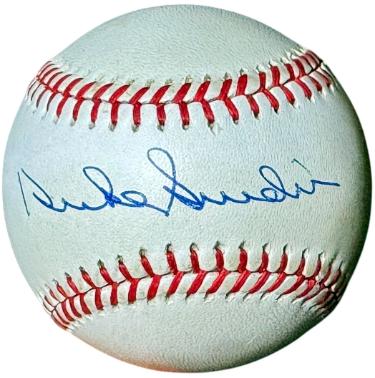 Duke Snider signed Official Rawlings RONL National League Baseball tone- COA (Dodgers/HOF)