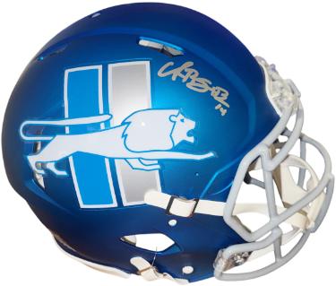 Amon-Ra St. Brown signed Detroit Lions Riddell NFL Full Size Authentic Alternate Speed Helmet #14- Beckett Witnessed