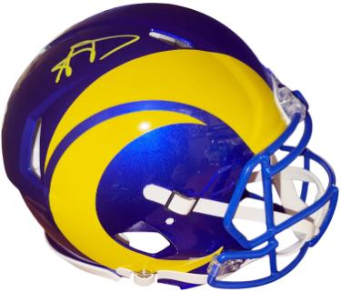 Aaron Donald signed Los Angeles Rams Riddell NFL Full Size Authentic Speed Helmet- Beckett Witnessed