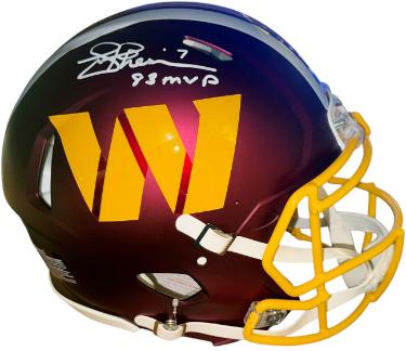 Joe Theismann signed Washington Commanders Riddell NFL Full Size Authentic Speed Helmet #7 83 MVP- Beckett Witnessed