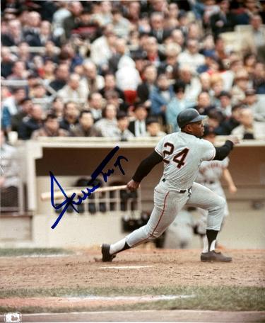 Willie Mays signed San Francisco Giants MLB 8x10 Photo imperfect- Beckett Review (HOF)